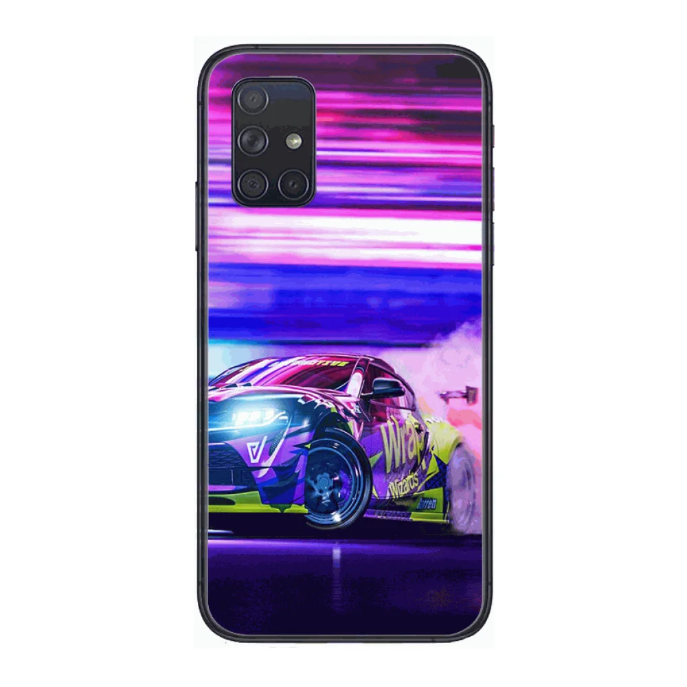 

Track Racing Car Phone Case Hull For Samsung Galaxy A 50 51 20 71 70 40 30 10 E 4G 5G S Black Shell Art Cell Cover