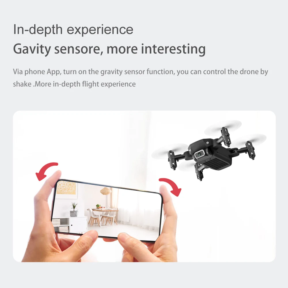 Складной Дрон для взрослых с камерой Wi-Fi складной широкоугольной 120 ° 4K HD