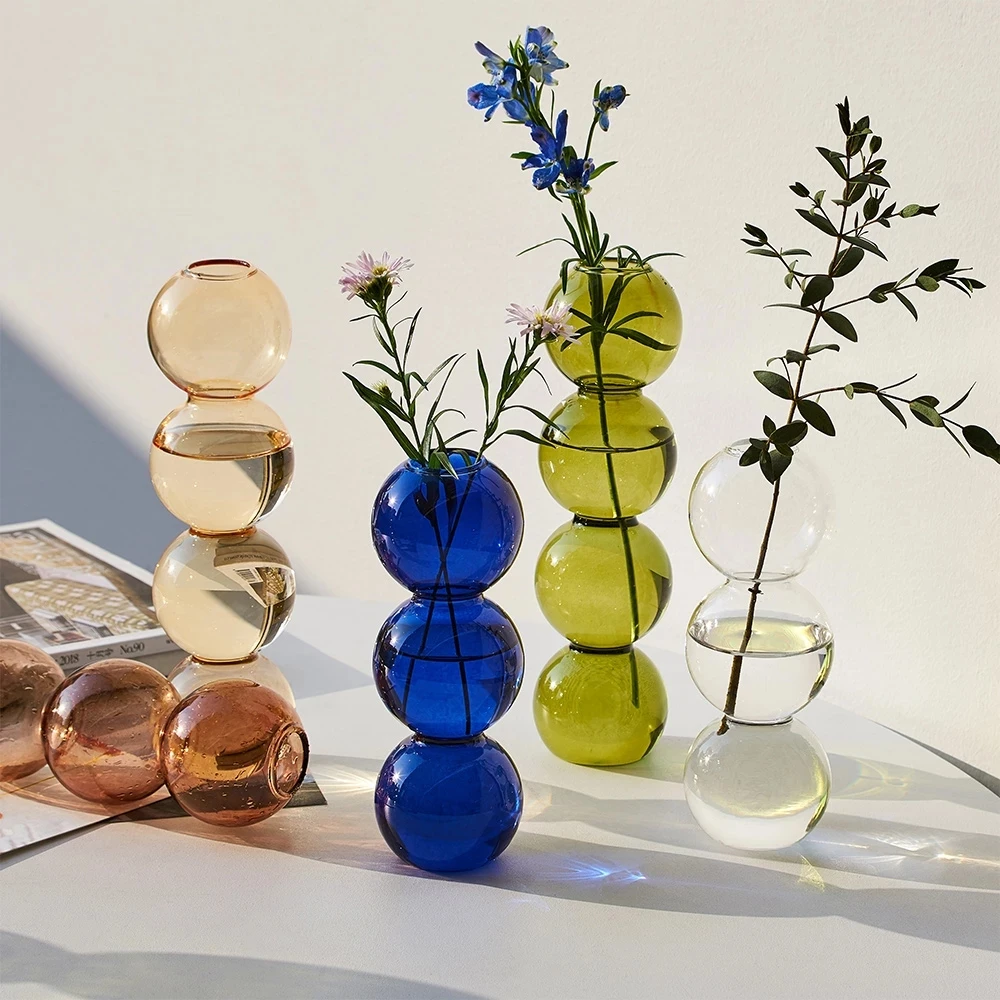 

Bubble Glass Nordic Vase Home Decor Modern Creative Living Room Decoration Vase Aesthetic Room Decor Decoration Home Decor BC