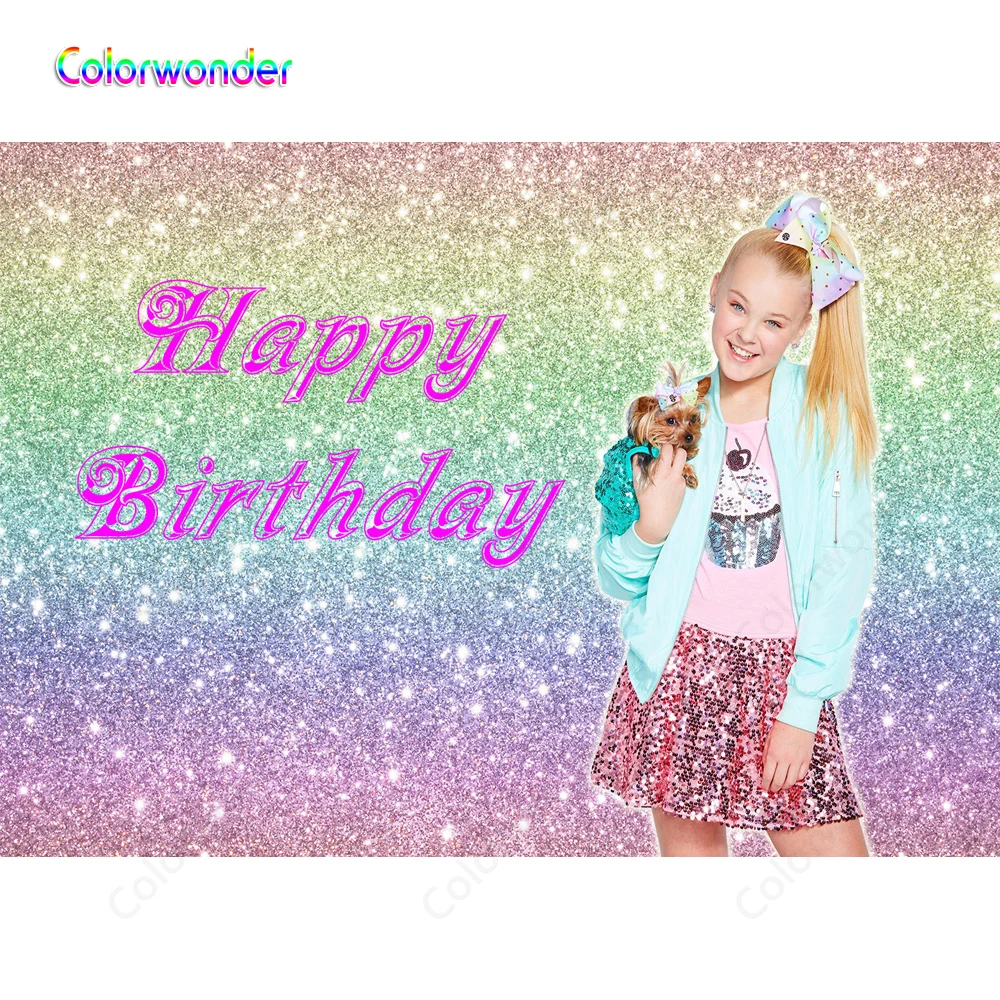 Фоны для фотосъемки Colorwonder JoJo Siwa вечерние фоны с золотыми волосами девочек