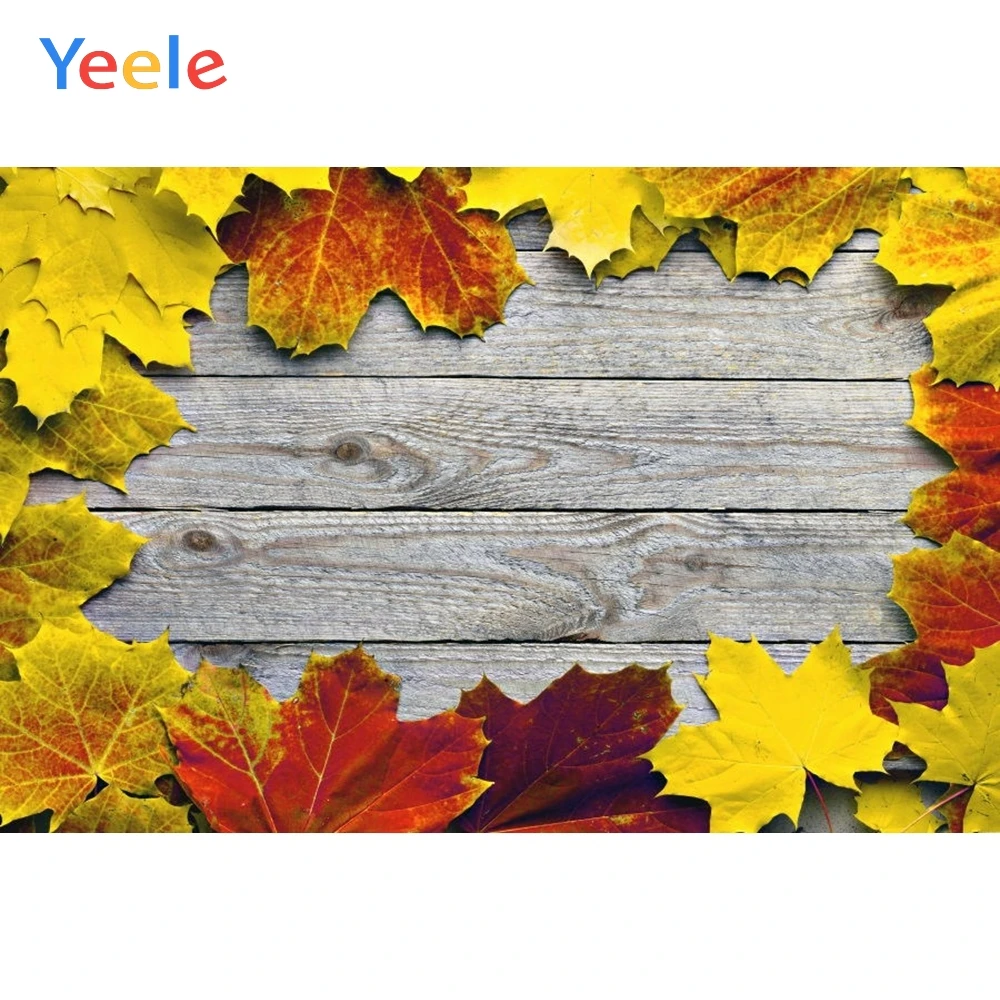 Осенние листья деревянная доска фон новорожденный Беби Шауэр Детский День