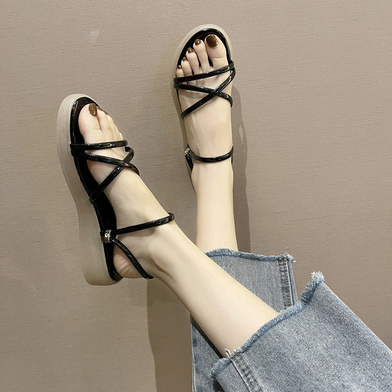 

Female Shoes Slippers Women Summer Luxury Slides Low 2021 Soft Designer Flat Rome PU Basic Rubber Fashion Slippers Casual Shoes