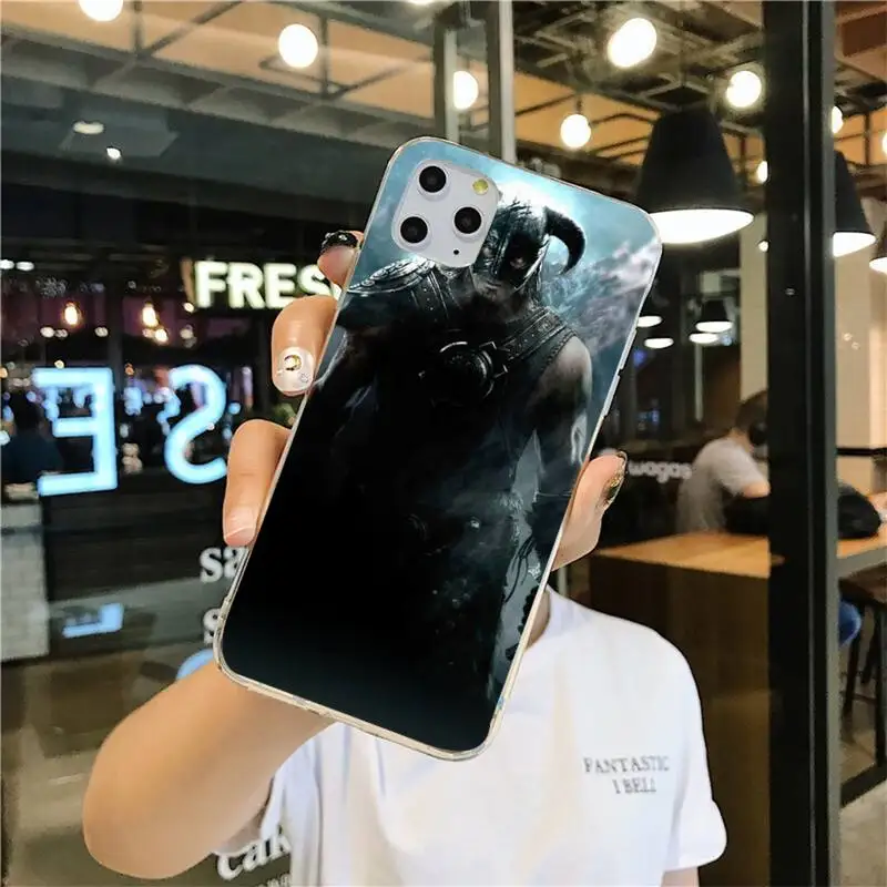 Чехол-накладка для iPhone 11 pro XS MAX 8 7 6 6S Plus X 5S SE 2020 XR с рисунком в стиле Скайрима |
