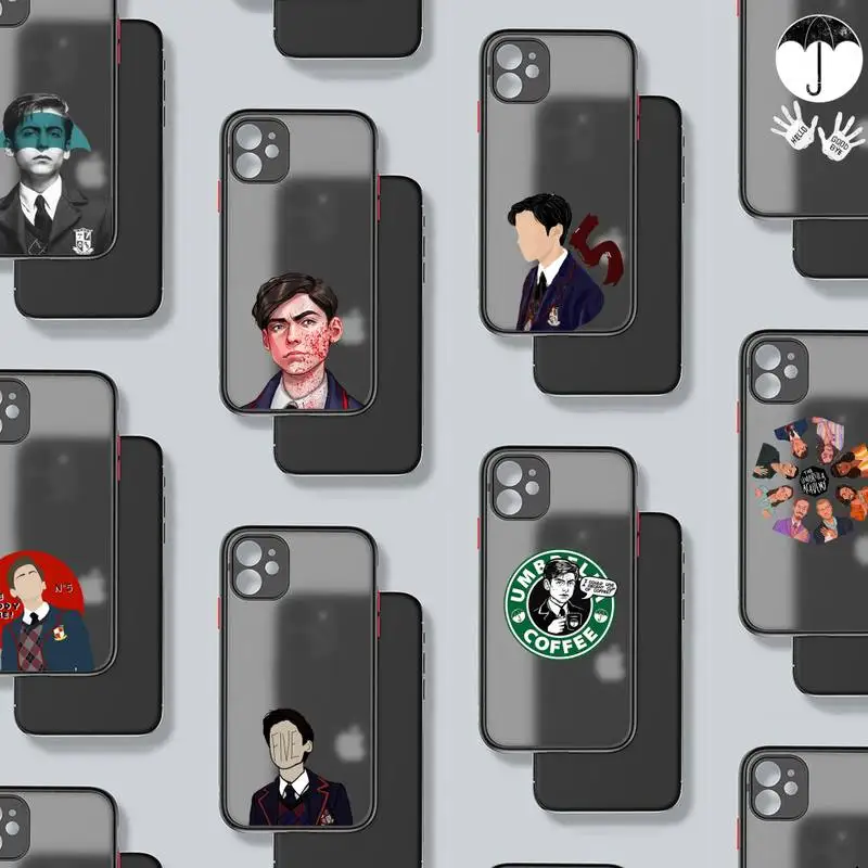 

Umbrella Academy Phone Case black matte transparent For iPhone 7 8 x xs xr 11 12 pro plus mini max Clear Funda