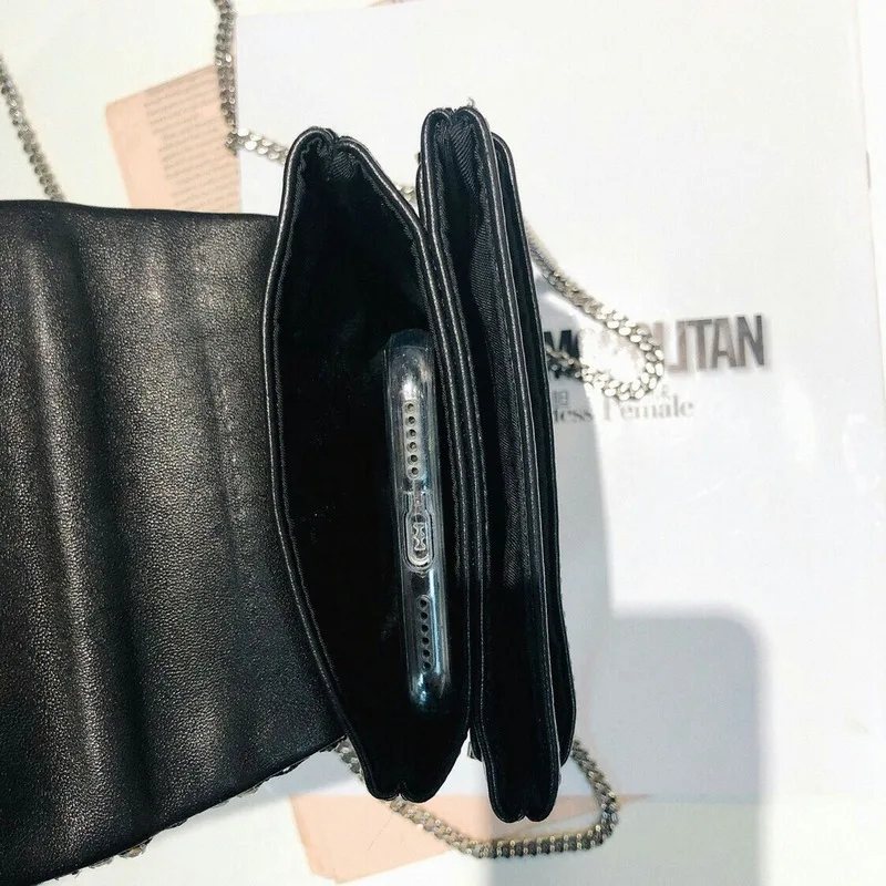 Water Drill Bag Small Square Bag with Cover Mobile Phone Bag One Shoulder Slant Bag Female