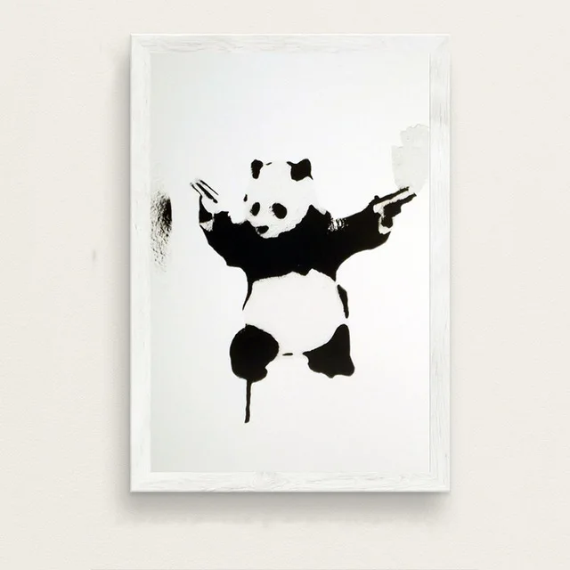 2 Banksy граффити современное искусство уличное искусство Искусство Живопись Шелковый Холст плакат настенный домашний декор - Цвет: 2