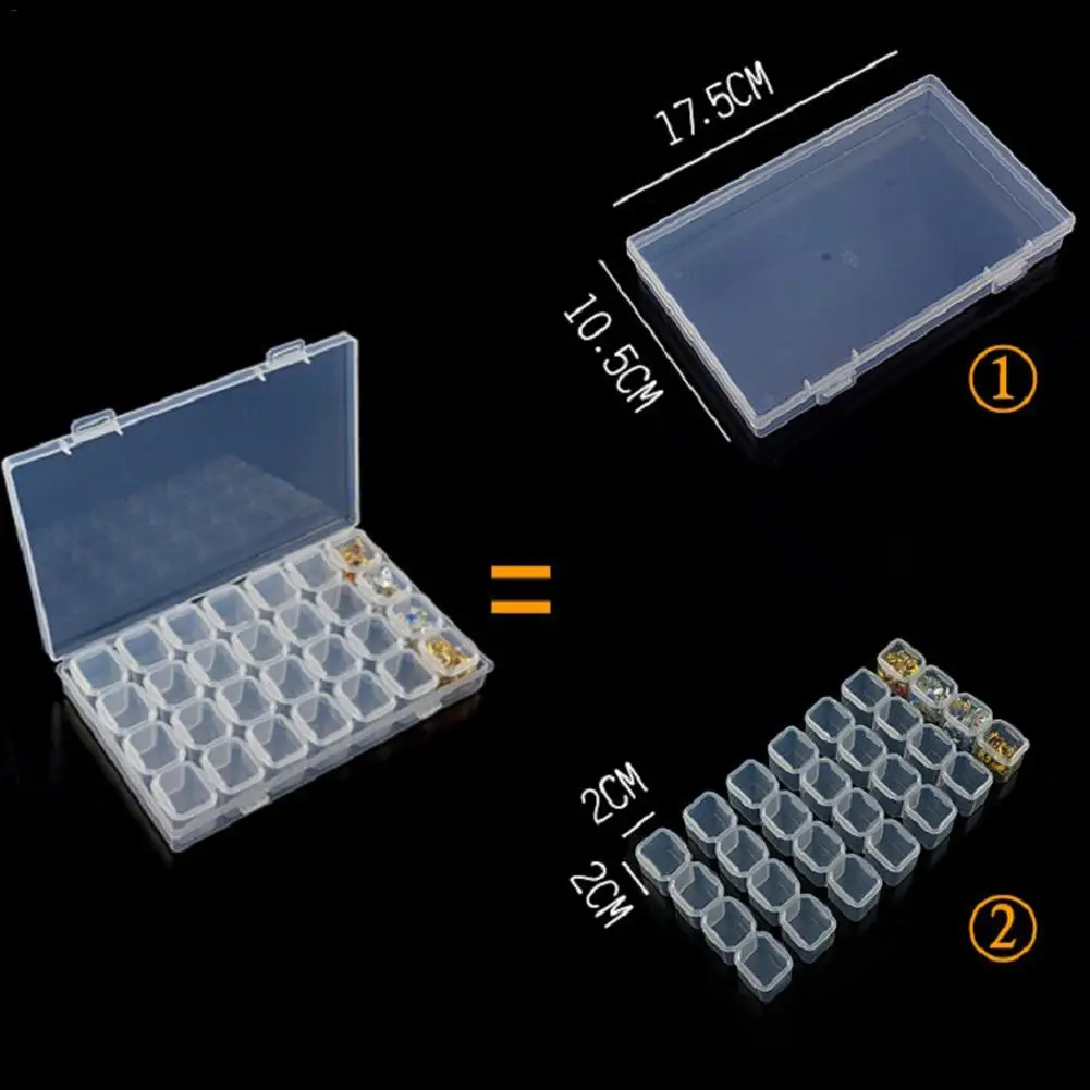 

28 Grids Diamond Painting Accessories Storage Box Dismountable Plastic Storage Box For Cross Stitch Embroidery Accessories