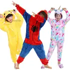 Пижама с радужным единорогом, цельный костюм с капюшоном из аниме мультфильма, косплей, кигуруми, пижамы, комбинезоны, детские комбинезоны, комбинезон