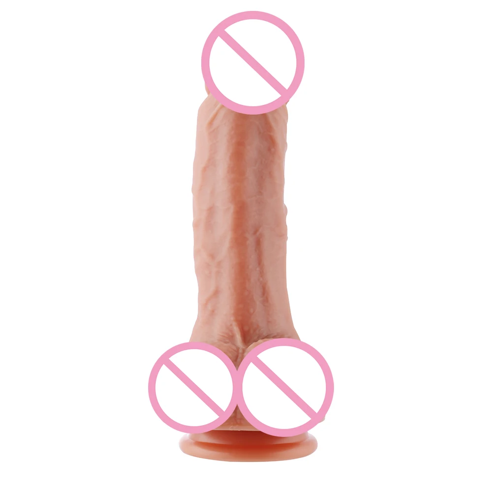 HISMITH 8.5 inches silicone dildo Preminum sex machine Attachments Double Layered Non-toxic soft Bendable anal |
