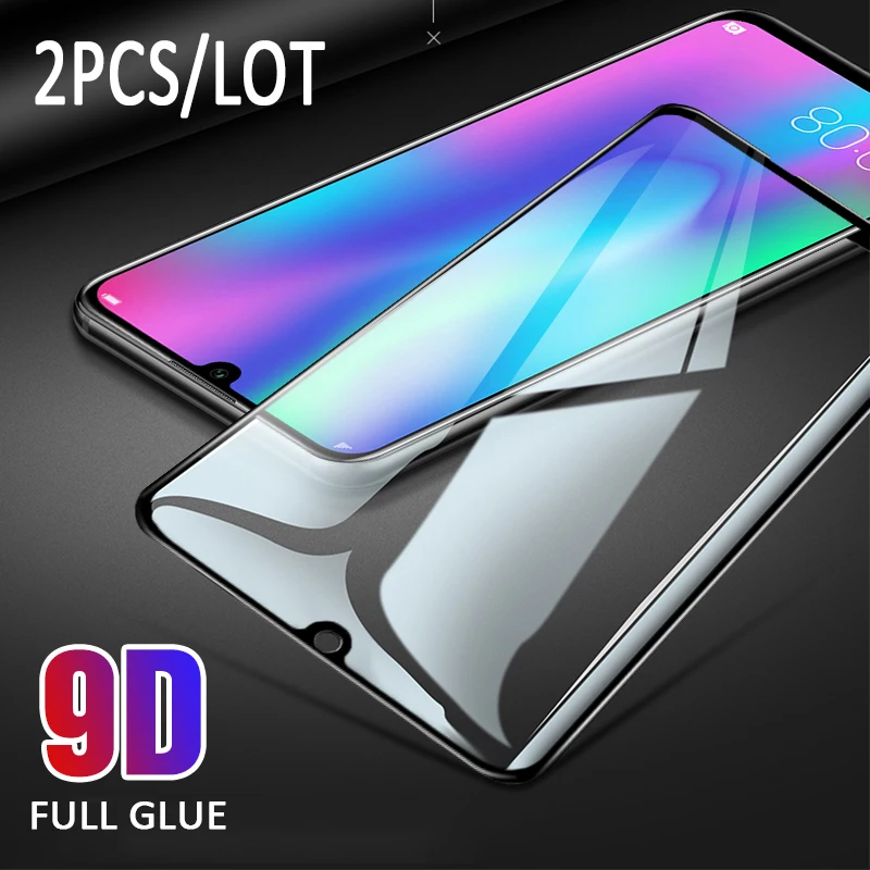 2 шт 9D закаленное стекло для huawei p smart 2019 защита экрана защитное полное клеевое