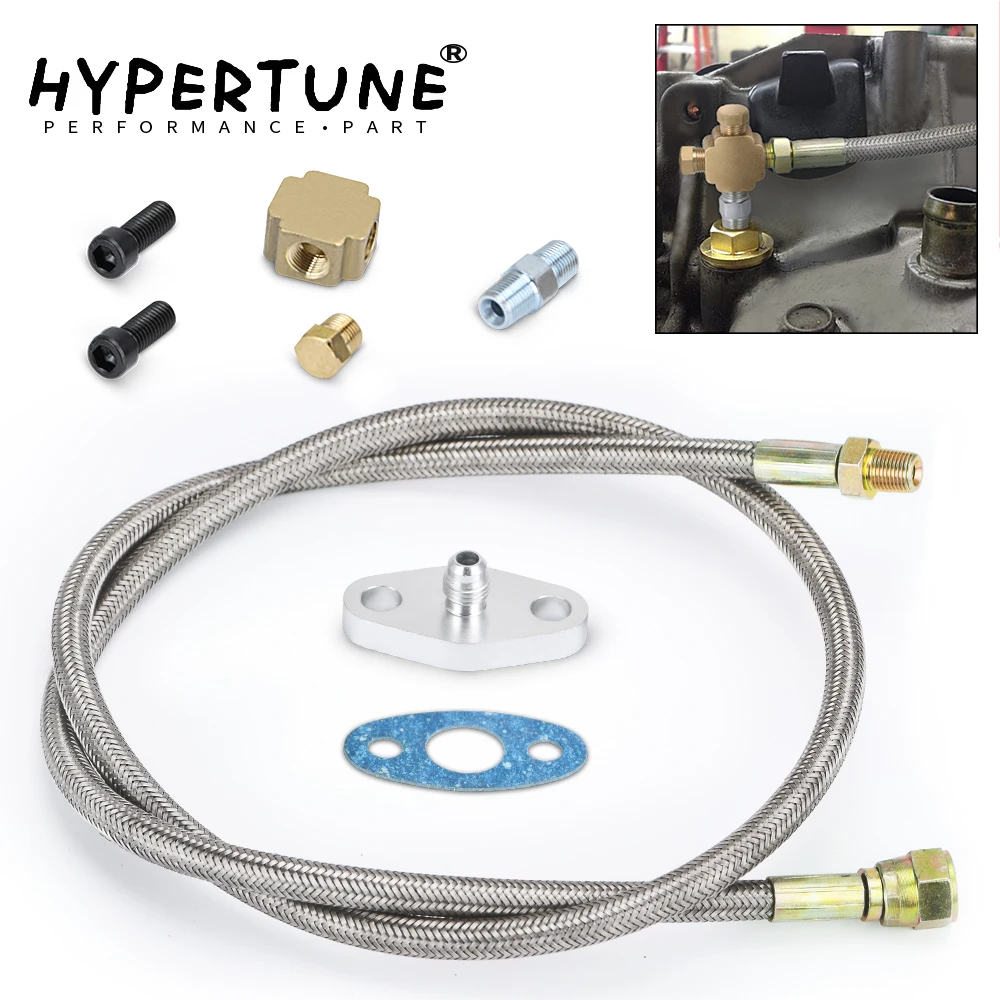 Hypertune T3 T4 T3/T4 T04E T70 T66 T67 GT35 T3/60 1 GT45 турбо линия подачи масла 1/8 NPT 4AN HT TOL11|Подача и