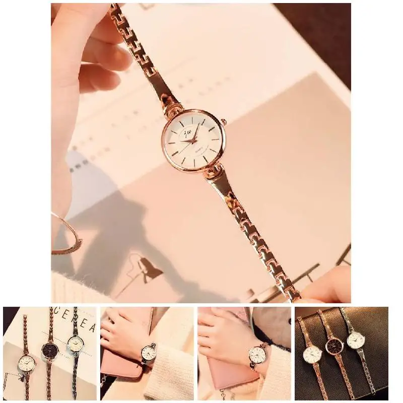 

Reloj Mujer 1 Pcs Women Lady Student Wrist Quartz Watch Alloy Strap Round Dial Fashion For Business Party
