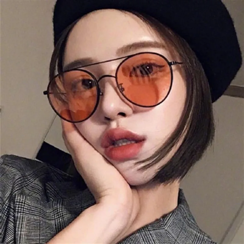 Золотая круглая металлическая оправа мужские солнцезащитные очки Ретро стиль 2019