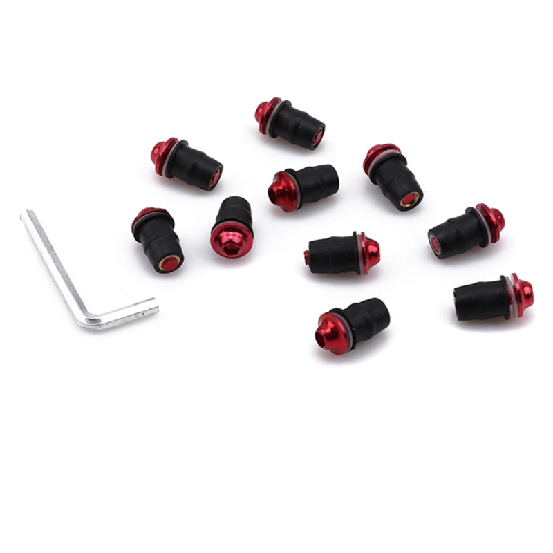 

5mm 10Pcs Motorcycle Windscreen Windshield Bolts Screws Universal Nut Fastener Kits 6 Colors