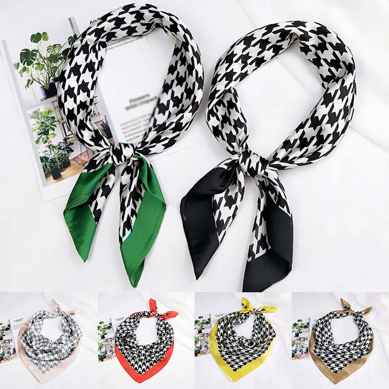 

1 шт. модные повязки на запястье женский шарф платок Женская Бандана шаль маленький шейный шарф с принтом квадратный шелковый шарф «сделай с...