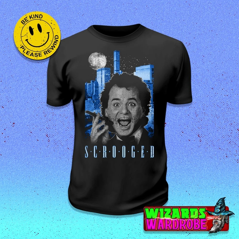 Рождественская неувядающая Классическая винтажная футболка Scrooged Билл Мюррей 5 3