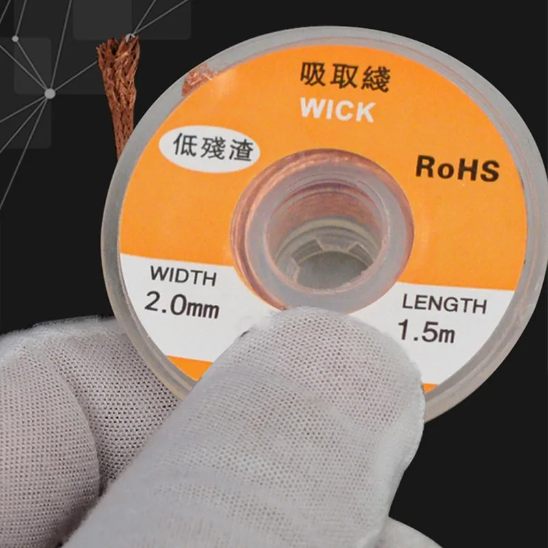 

1.5mm 2mm 3.5mm Solder Wire Desoldering Braid Welding Solder Remover Wick Wire Lead Cord Flux Repair Tool