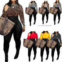 2021 winter plus size women jumpsuits sexy o neck full sleeve leopard print jumpsuits streetwear clubwear overalls
