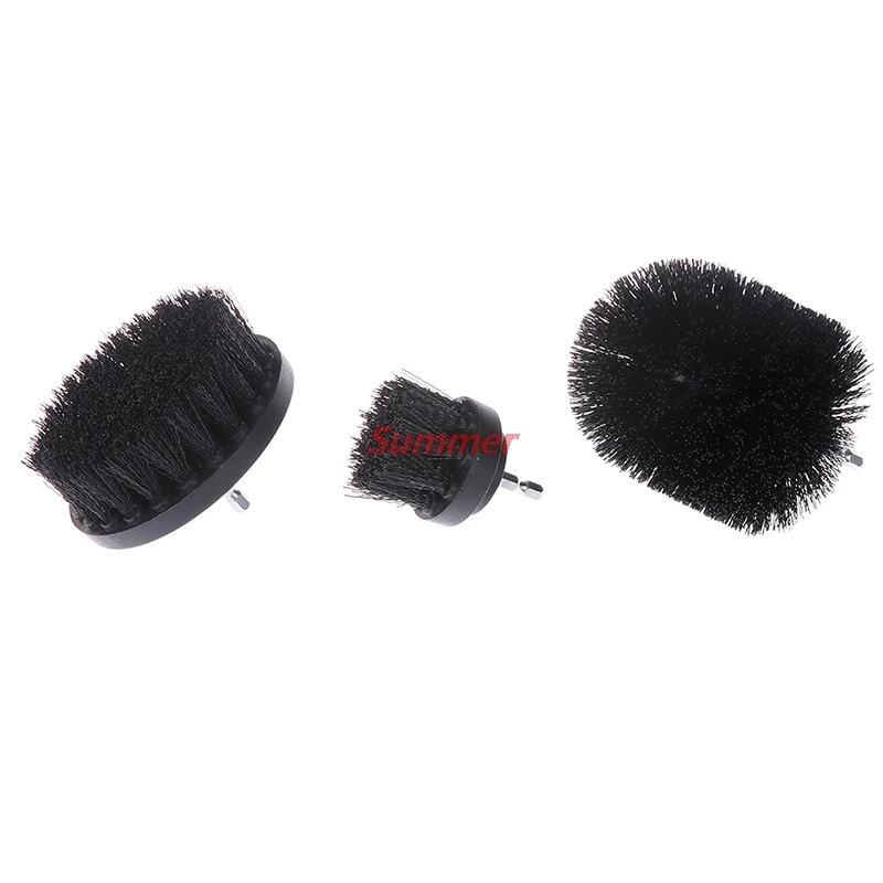 

New 1/3Pcs Black Electric Floor Cleaning Brush Drill Power Tool For Removing Stubborn Stains On Stone Mable Ceramic Tile Black
