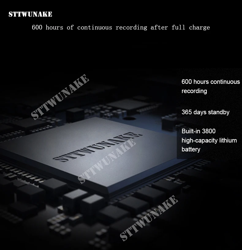 STTWUNAKE диктофон 600 часов записи Магнитный звук диктофон аудио мини usb Профессиональный цифровой микро-накопитель