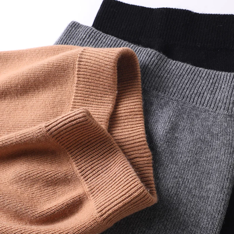 

2020 New Wool Straight Skirt Thick Knee Length Wool Cashmere Dense Knitted Crisp Gray Blue Skirts Women Winter Midiskirt