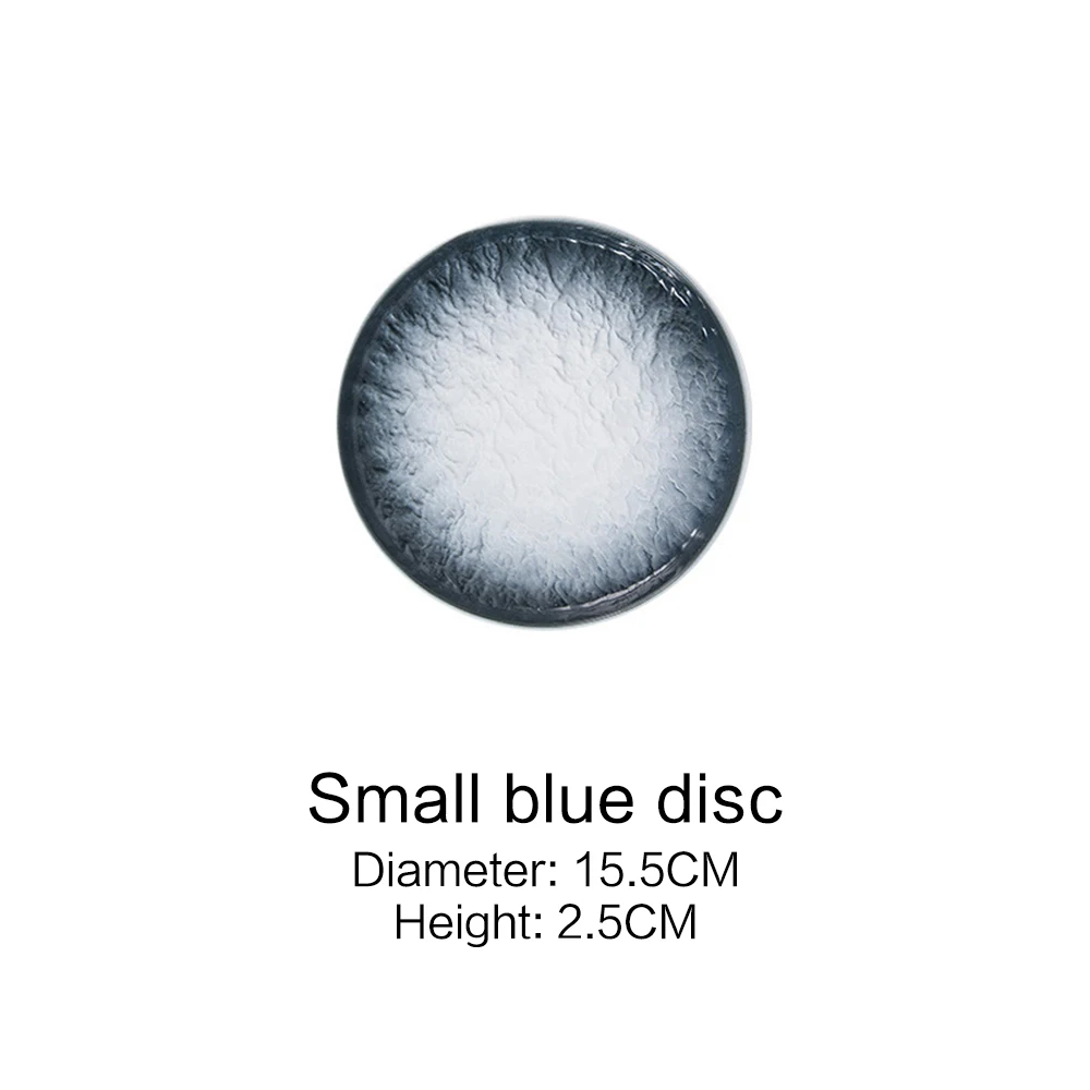 

Ceramic Gradient Round Flat Plate Steak Dish Salad Sushi Dessert Tableware Tray Set Kitchen Tableware Fruit Plate 6/8/10 Inch