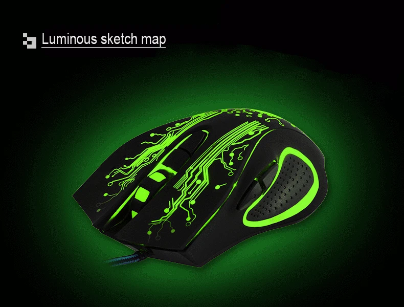 Игровая мышь эргономичная геймерская бесшумная проводная оптическая USB с