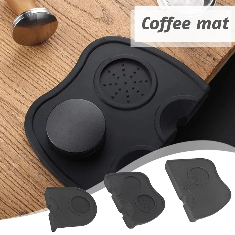 

Coffee Tamp Mat Black Anti-skid Mat Espresso Latte Tamper Tamping Holder Pad Silicone Coffeeware Tools Coffee Accessories Press