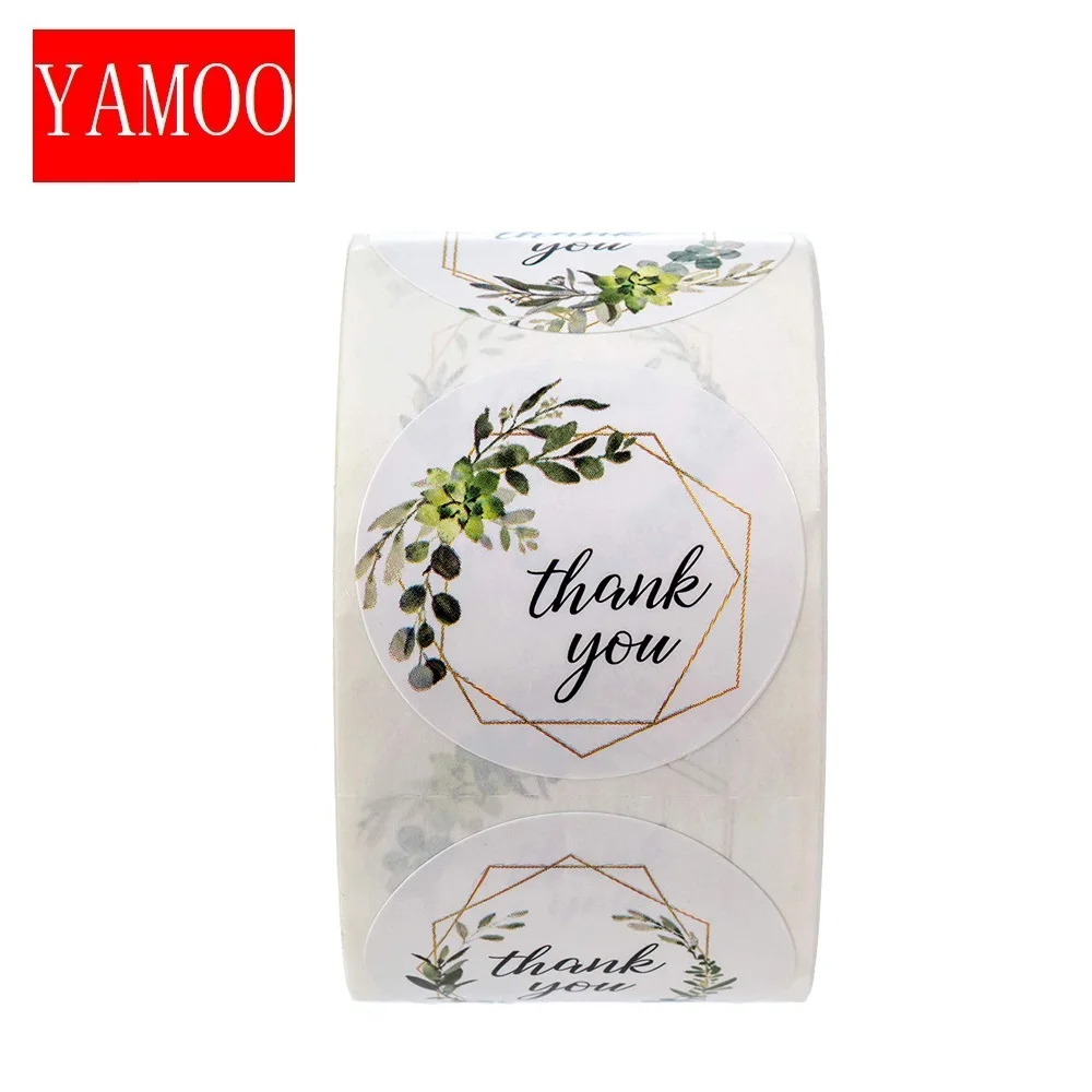 Благодарим вас наклейки этикетки для печати ручной работы на заказ Скрапбукинг