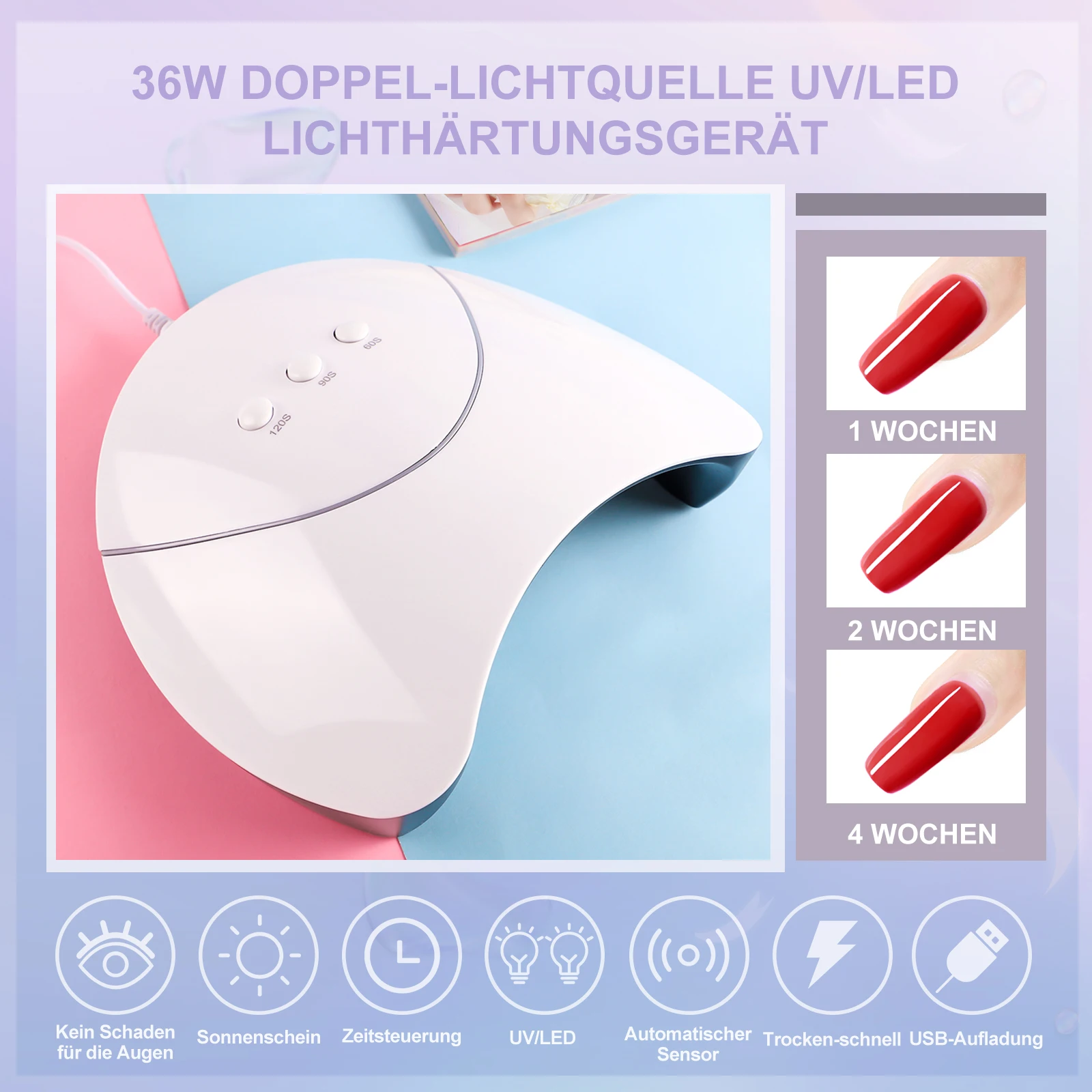 Маникюрный набор для ногтей УФ светодиодный светильник Фрезер сверлильный