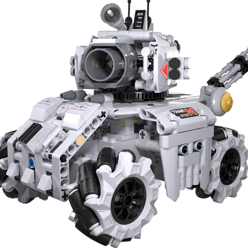 

DIY RC кирпичи Танк приложение Программирование дистанционное управление высокотехнологичные строительные блоки автомобиль вращающийся Др...