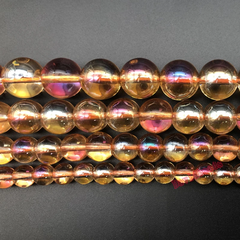 Золотые шампанские прозрачные металлические титановые покрытые AB натуральные