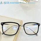 Очки IVSTA Tom TF0831 с логотипом для мужчин и женщин, титановые Роскошные брендовые дизайнерские оптические очки с коробкой для близорукости
