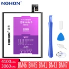 NOHON для Xiaomi Redmi Note 3, 2, 4, 4X 3S 3X Note3 Note4 Note2 батарея BM46 BM45 BN41 BN43 BM47 замена мобильный телефон Bateria