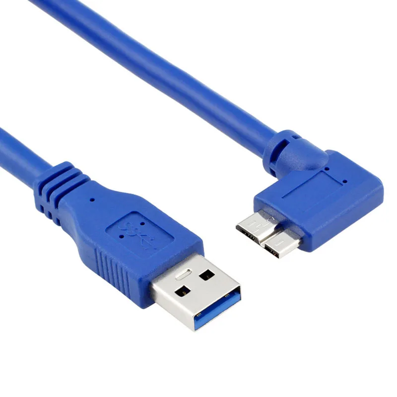 

USB 3.0 Type A Male to Micro B Male Left & Right Angled 90 Degree 5Gbps Cable cord for SLR camera/mobile hard disk 0.6m/1m