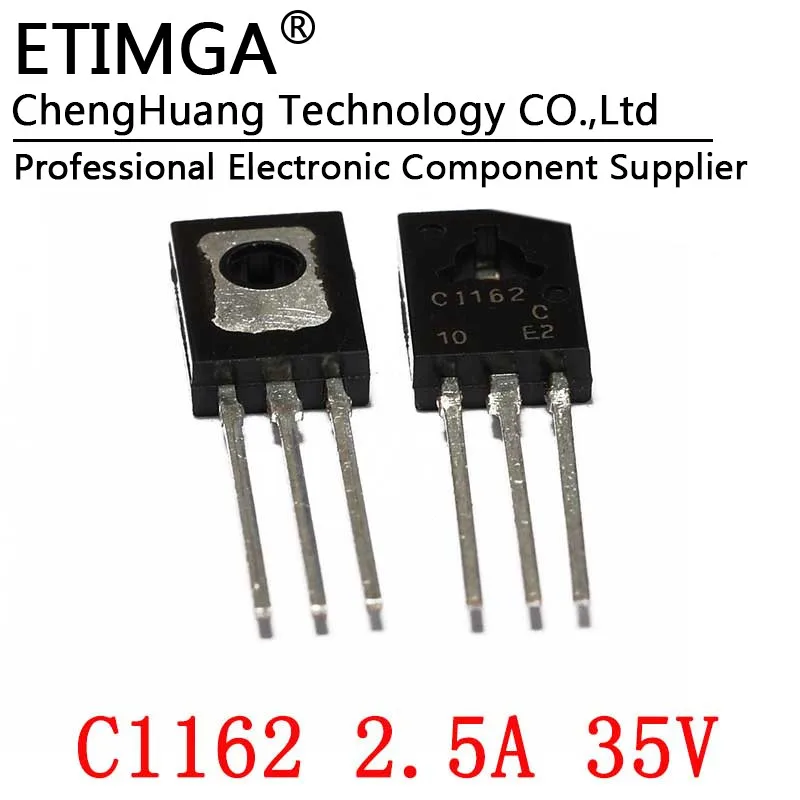 

2PCS/LOT C1162 2SC1162 2.5A 35V NPN Power tube TO-126