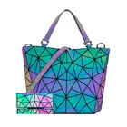 Женская светящаяся сумка Bao, женская сумка с геометрическим рисунком, роскошный набор сумок на плечо, складные сумки-тоуты через плечо, Женский кошелек и кошелек