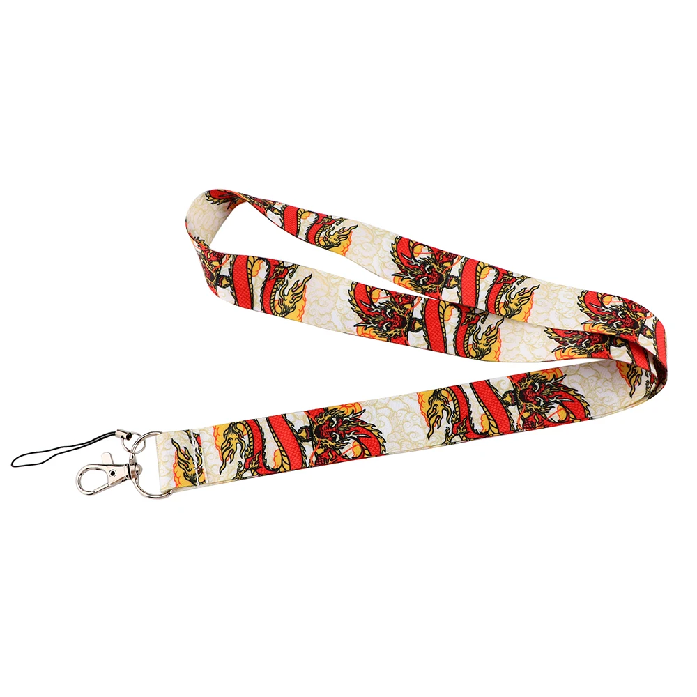

20pcs/lot AD1228 Cartoon Dragon Neck Strap Lanyard for keys ID Card Gym Mobile Phone Strap badge holder DIY Hang Rope Lanyard