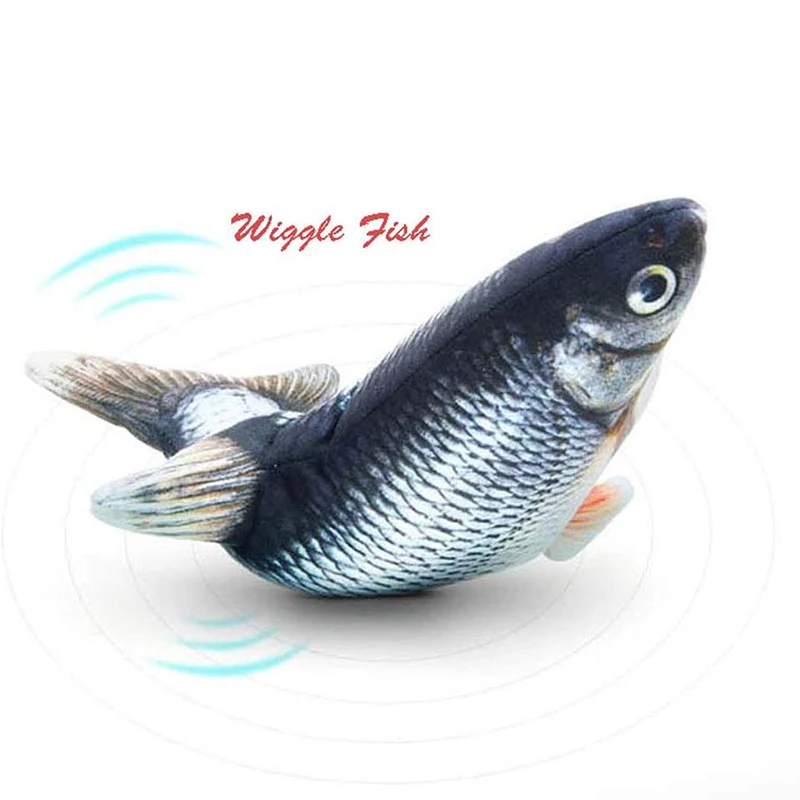 30CM Pet Cat Toy 3D Fish Shape USB Charging Simulation Electric Dancing Moving Floppy Catnip Cats Interactive | Дом и сад