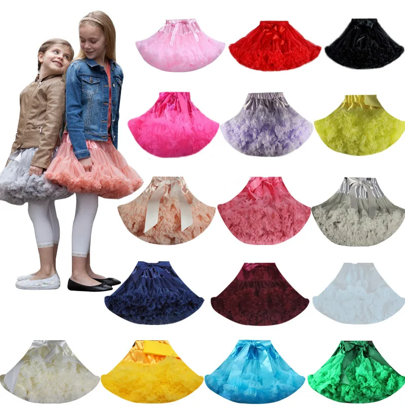 

New Children's Skirt Princess Pompous Girl Pleated Skirt Mesh Lace Girl's Skirt