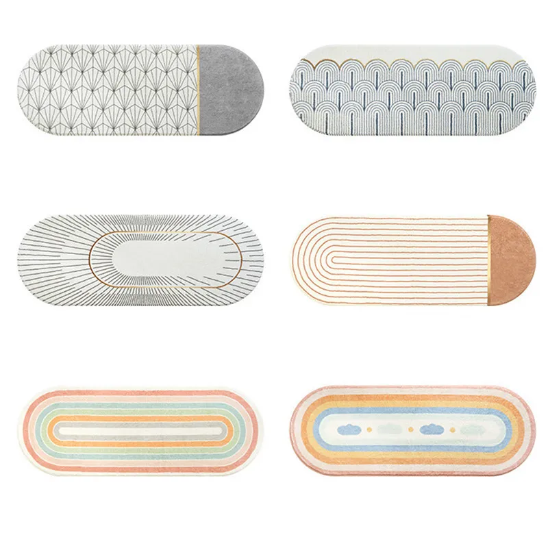 modern geometry soft long carpet for bedroom bedside non slip tatami floor mat cashmere home living room area rugs carpets free global shipping
