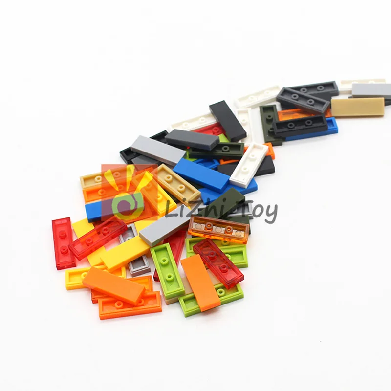 MOC плоская плитка 63864 1x3 сделай сам просвечивающие блочные кирпичи совместимые с