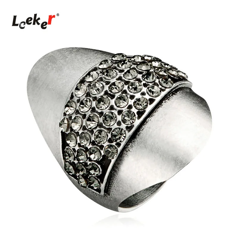 LEEKER винтажные уникальные кольца в форме шаттбола для женщин античное серебряное