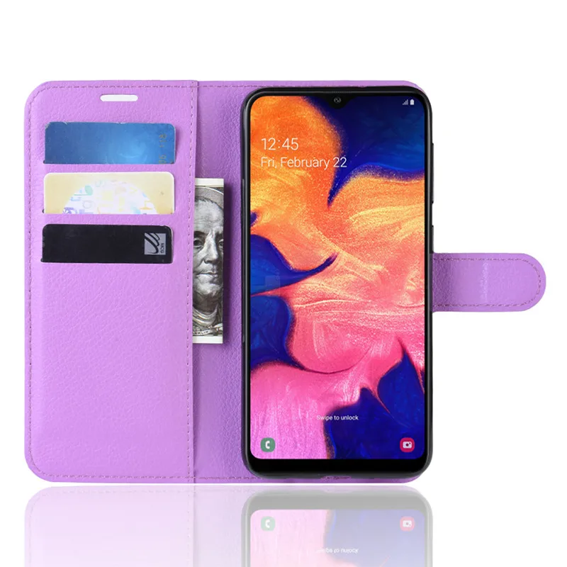 Роскошный кожаный чехол-бумажник с откидной крышкой для samsung A10, чехол для телефона samsung Galaxy A10 A 10 SM-A105F A105 A105F