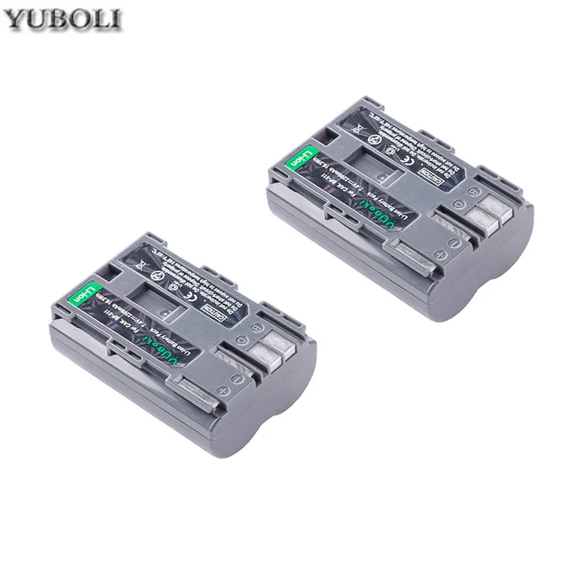 2battery 2 шт. BP-511 BP511 BP 511 511A BP-511A BP511A батареи и Зарядное устройство для Canon G6 G5 G3 G2 G1 EOS 300D 50D 40D 30D 20D 5D MV300i - Цвет: 2battery