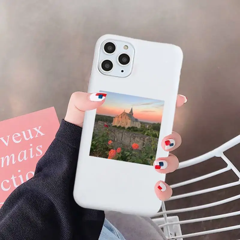 

Cottagecore Style countryside pattern Phone Case Candy Color for iPhone 6 7 8 11 12 s mini pro X XS XR MAX Plus