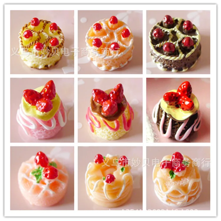 10 шт. искусственное пищевое украшение для торта плоская спинка кабошон Kawaii DIY из