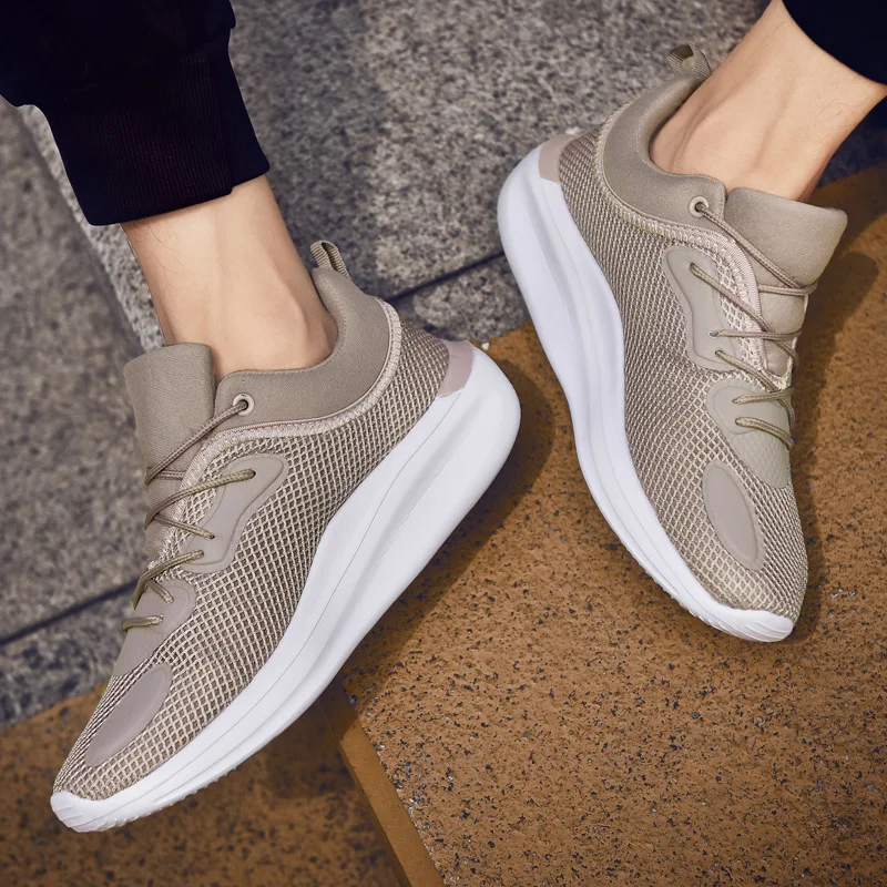 Мужские уличные кроссовки SUROM серые повседневные теплые с плюшевой подкладкой