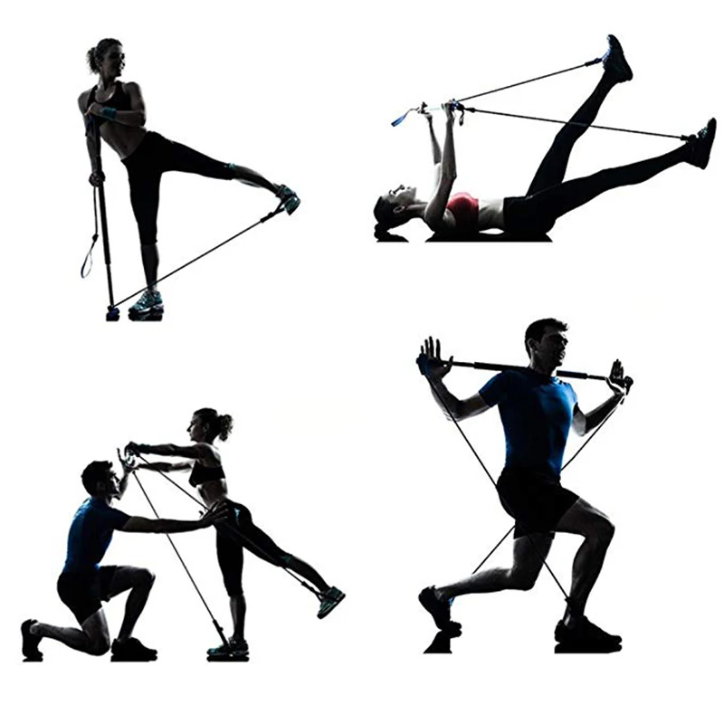 Набор эластичных лент для фитнеса набор занятий спортом YT9 | Спорт и развлечения