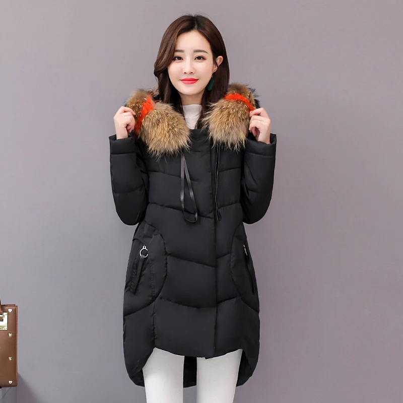 Plus Size 4XL 5XL Winter Jacket Women Padded Outwear Hooded Colorful Fur Female Coat Long Parka Mujer Invierno